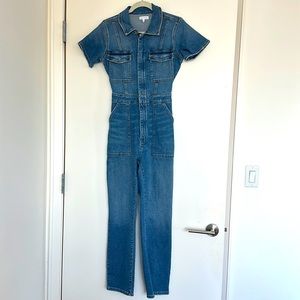 Good American Fit For Success Denim Jumpsuit